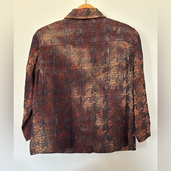 VTG Y2K ERIN LONDON BROWN BUTTON DOWN OPEN CARDIGAN JACKET SIZE S P Grunge - Picture 7 of 10